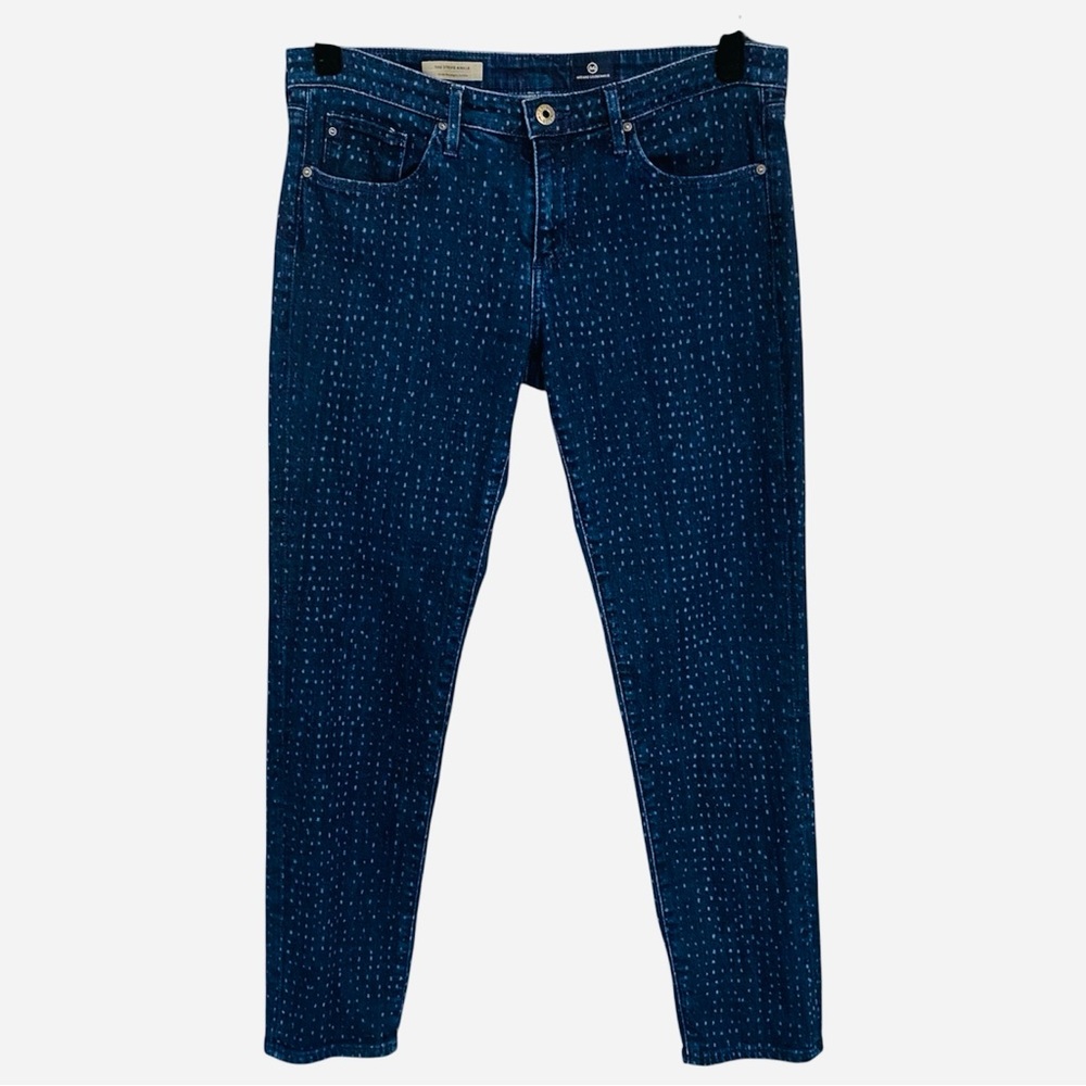 AG Adriano Goldschmied Stevie Ankle Slim Straight Jeans 30 Polka Dot